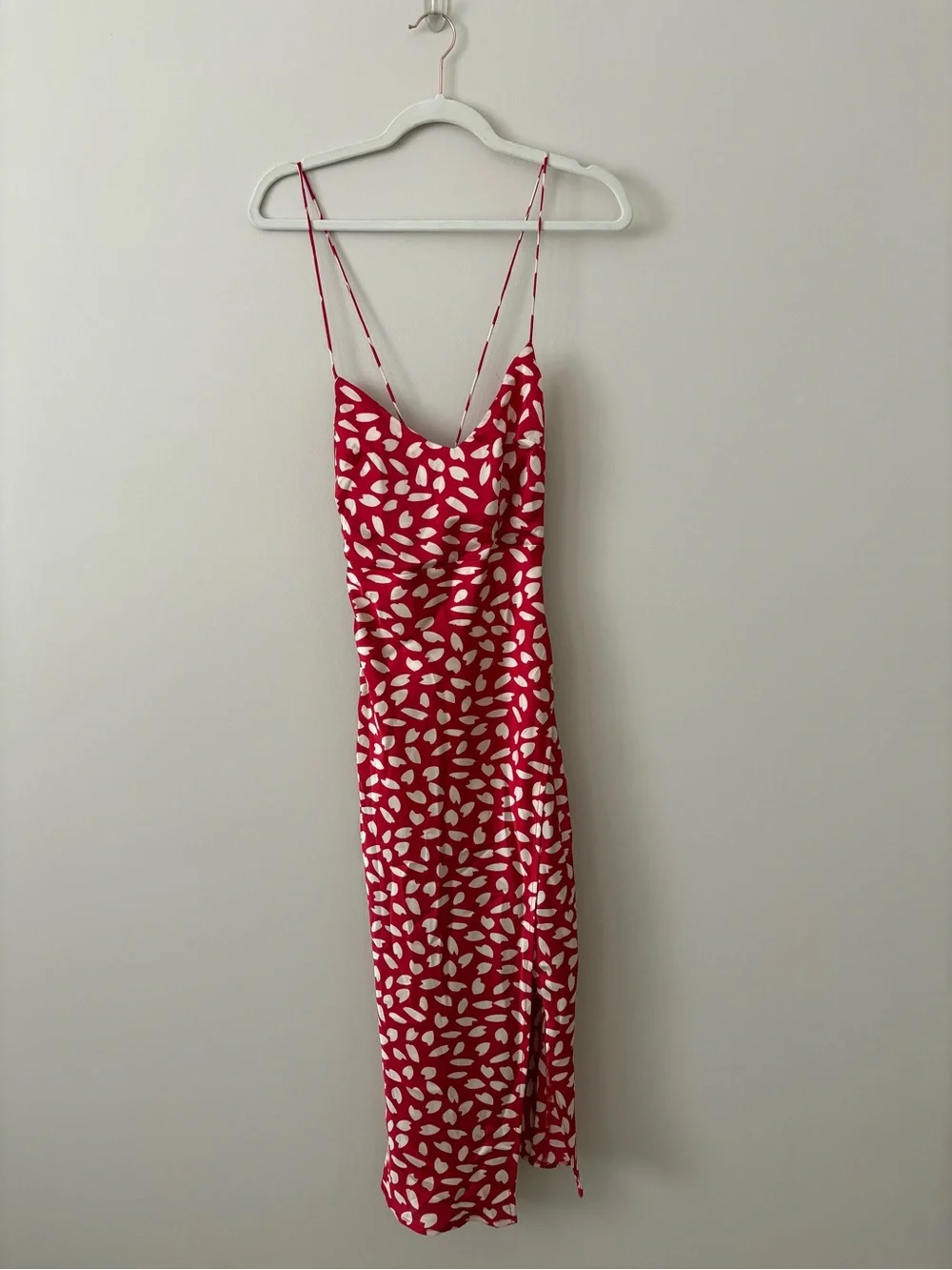 Hello Molly Red and White Printed Midi Slip Dress - Picture 12 of 12